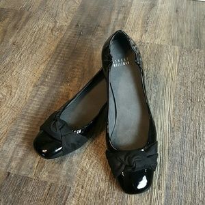 Stuart Weitzman black leather heel women shoes size 8.5M